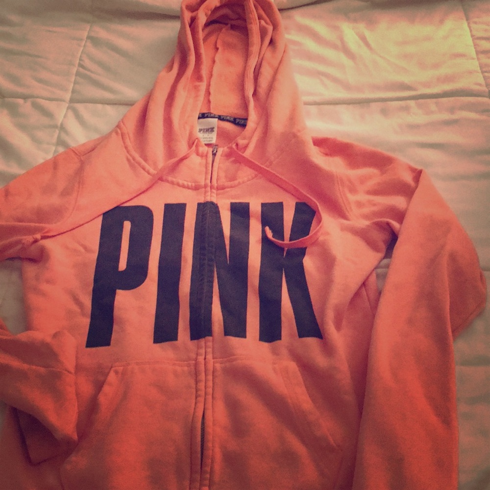Orange PINK by Victoria’s Secret zip up hoodie